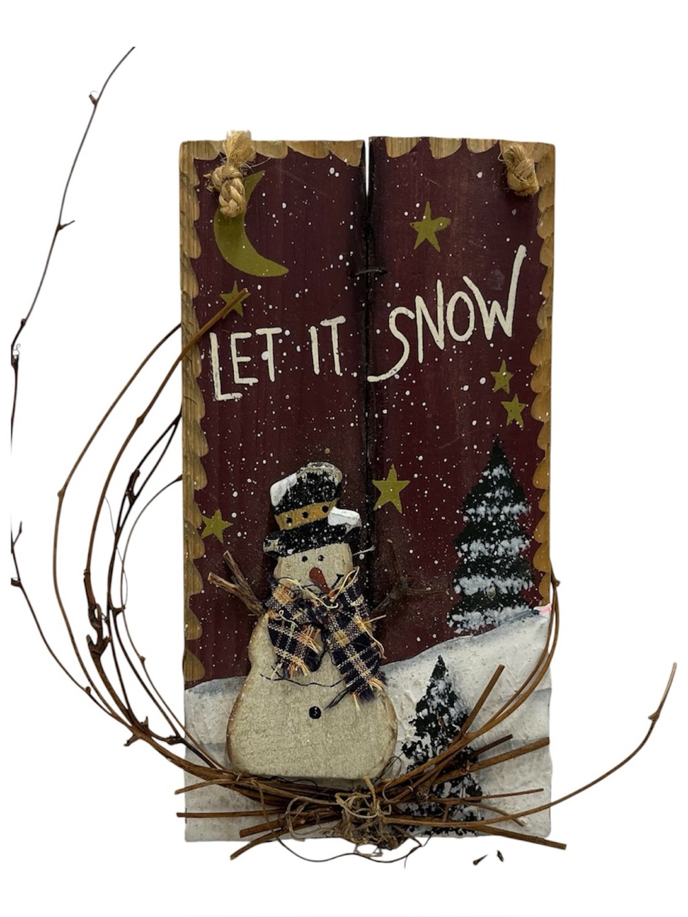 🔥Wood “Let it Snow” wall hanger